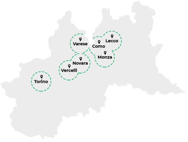 Radiografie a domicilio a Torino, Vercelli, Novara, Varese, Como, Monza e Lecco.